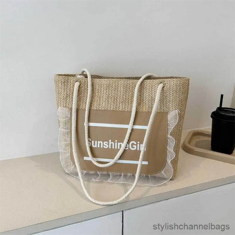 Stuff Sacks Japon Designer Sacs fourre-tout pour femmes 2023 Grand sac de plage Loisirs Luxe Femmes Sac de paille Haute Qualité Mode Shopper Bag