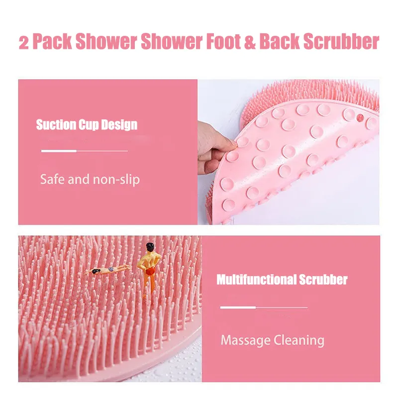 Silicone Foot And Back Cat Floor Scrubber Mat Wall Mounted Anti Slip Shower  And Massage Brush For Lazy Feet In Bathroom From Tcmhealth, $4.62 |  DHgate.Com