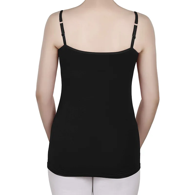 Modal Padded Silky Camisoles  Top With Active Straps And