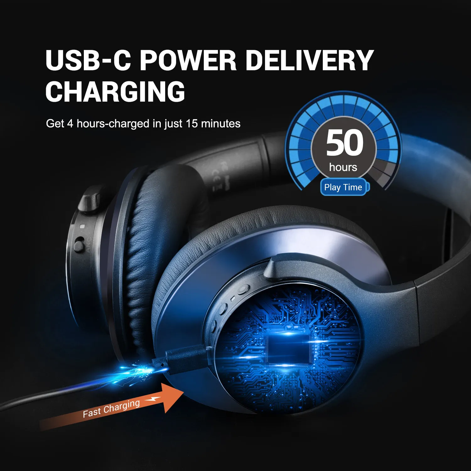 Headsets Headsets Oneodio A10 Hybrid Active Noise Cancelling
