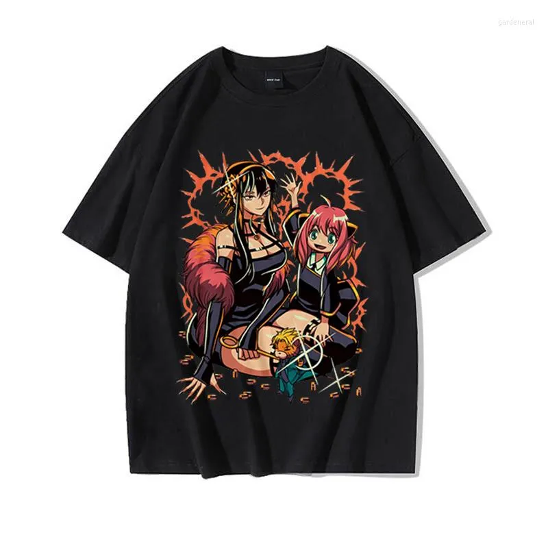 T-shirts pour hommes Anime X Family Shirt Anya Forger Yor Loid Bond Graphics Cotton Tshirt Streetwear Casual Tees