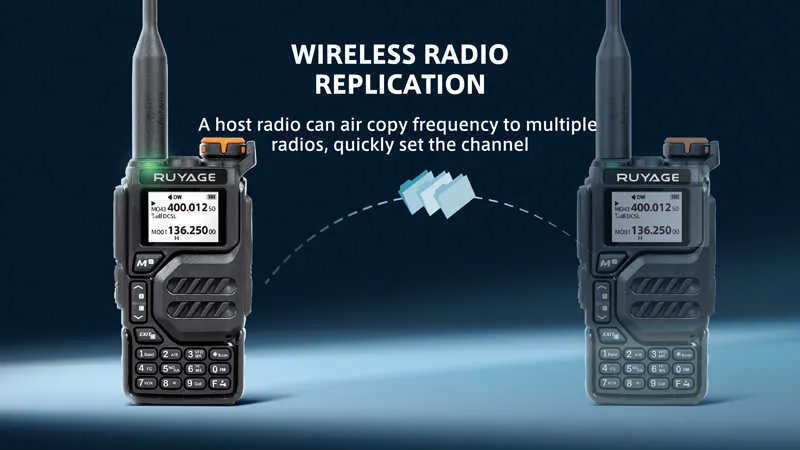 Ruyage-estación de Radio bidireccional Amateur, Walkie Talkie con banda  aérea, 256 canales, 10W, pantalla LCD