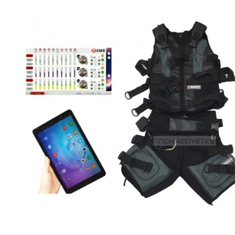 Groothandel Siliconen Full Body Wireless EMS Trainer Training Fitness Suit EMS Training Suit Xbody EMS