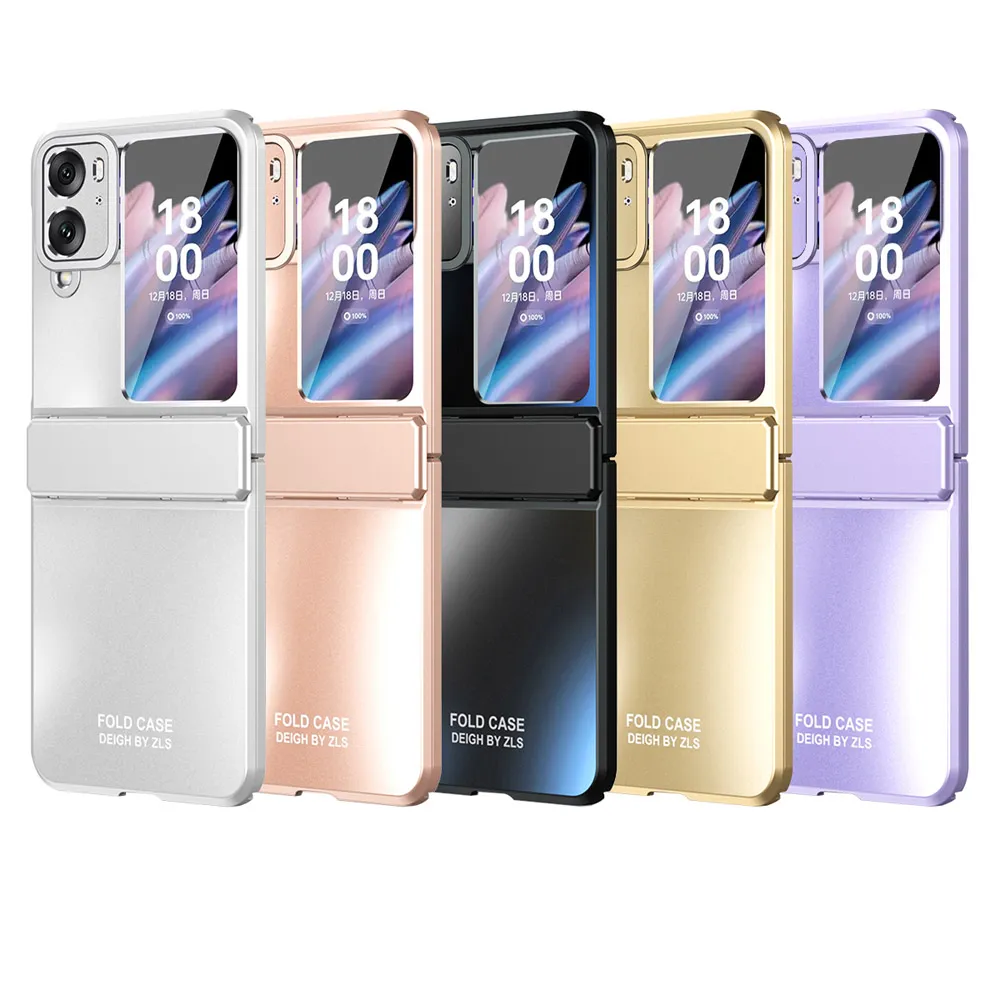 Huawei P50ポケットのための新しいフロストメッキ電話ケース高品質のマット電気めっきライトと薄いOppo n2 vivo xフリップ保護シェルカバーを見つける