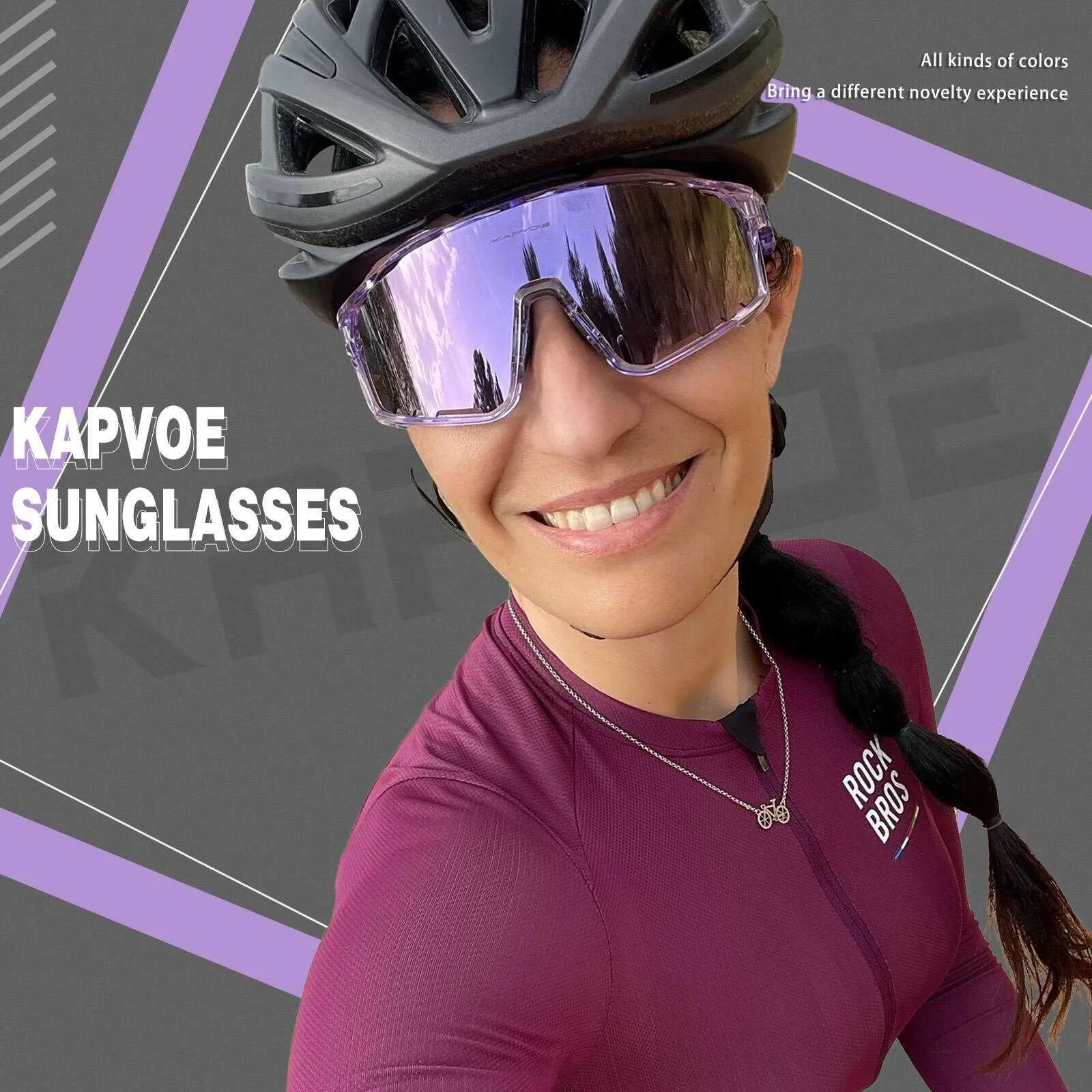 KAPVOE Occhiali Ciclismo Fotocromatici MTB Bici da Corsa Uomo Donna  Trasparenti Occhiali da Sole Sportivi