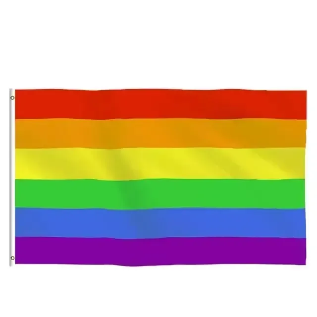 Aerlxemrbrae Bandeira Aerlxemrbrae Bandeira 150x90cm Banner 100d Polyester Grommets LGBT Gay Rainbows Progress Pride Flag Inventory GG