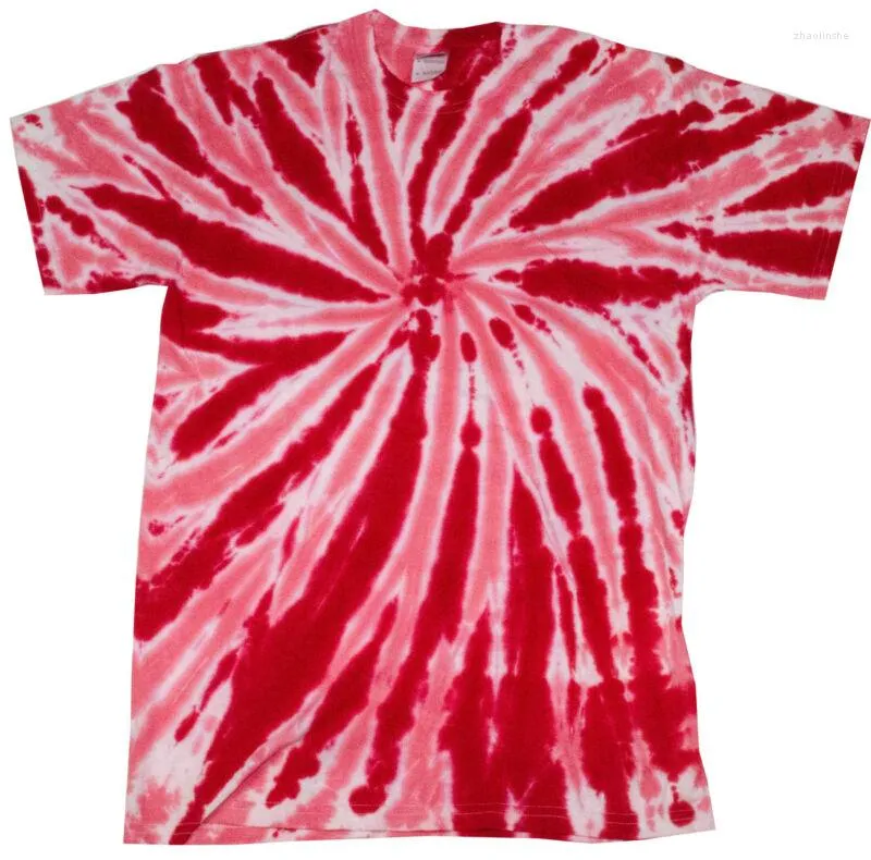 Heren t shirts kleurrijke dye kleurstof shirt twist rood