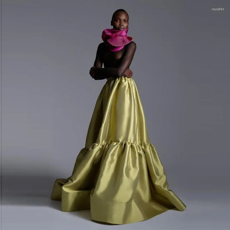Maxi satin evening skirt hot sale