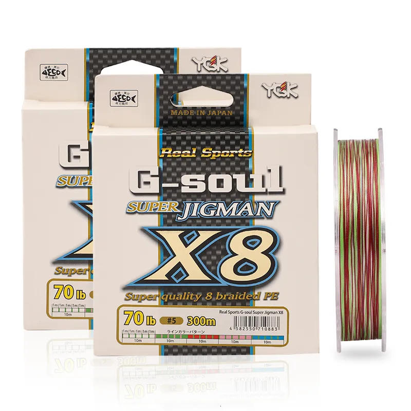 Clear Braided Fishing Line Original Japanese YGK G SOUL X8 Super JIGMAN PE  Line Multi Color High Strength Marine Fishery Line 200M 300M Fishery Line  230517 From Ning07, $27.33