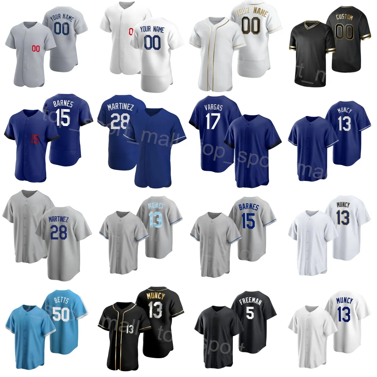 Baseball 5 Freddie Freeman Jersey 50 Mookie Betts 33 James Outman 13 Max Muncy 17 Miguel Vargas 15 Austin Barnes 81 Victor Gonzalez 55 Albert Pujols Man Man D-Q