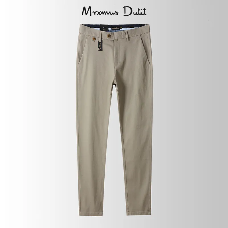 Calças masculinas Mrxmus Dutit 2023 Autumn Microelastic Slim Business Troushers retas Anti -escrúpulos não -escrúpulos Casual 230518