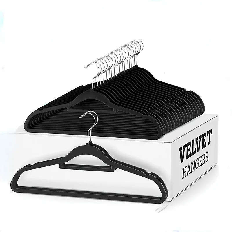 Flocking Rack DHgate.com:42cm ABS Flocking Non-Slip Hanger, Seamless Storage ...