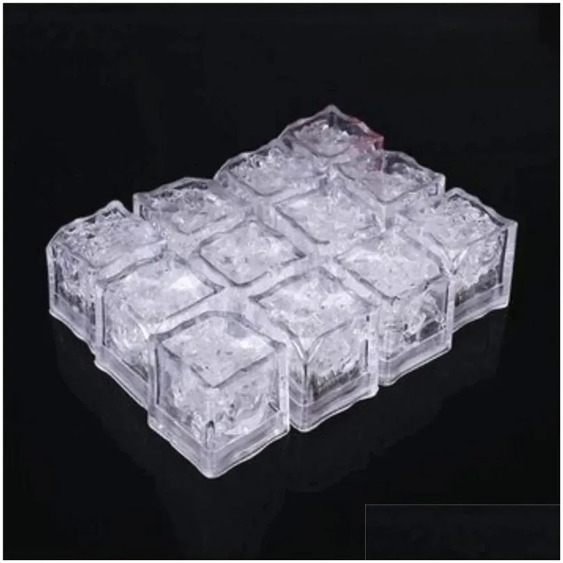 party decoration aoto colors mini romantic luminous artificial ice cube flash led light wedding christ hhp1221