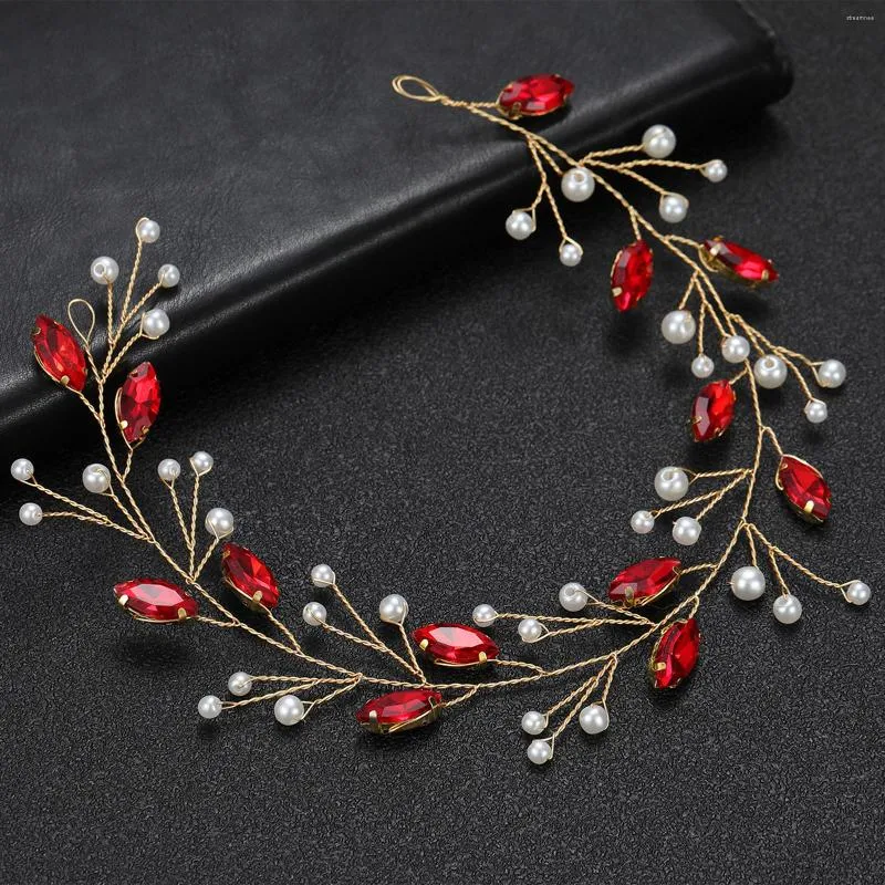 Red jeweled hair accessories top