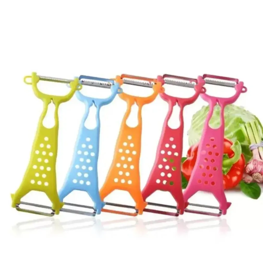 Tjockning Double Head Paring Knife Plastic Peeler Hushåll Kökfrukter Potatis Multifunktion Grater Wholesale GG