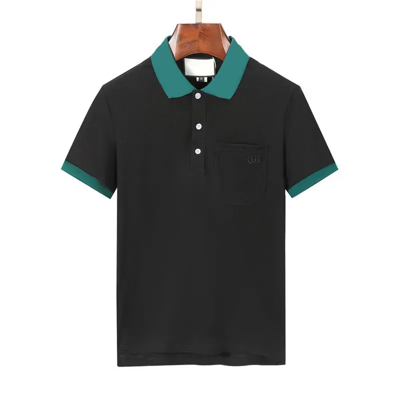 T-shirt 2021 İtalya Polot Gömlek Moda Erkekler Polo Gömlek Kısa Kollar Günlük Pamuk T-Shirts Yüksek Kaliteli Günlük Yatak Tops