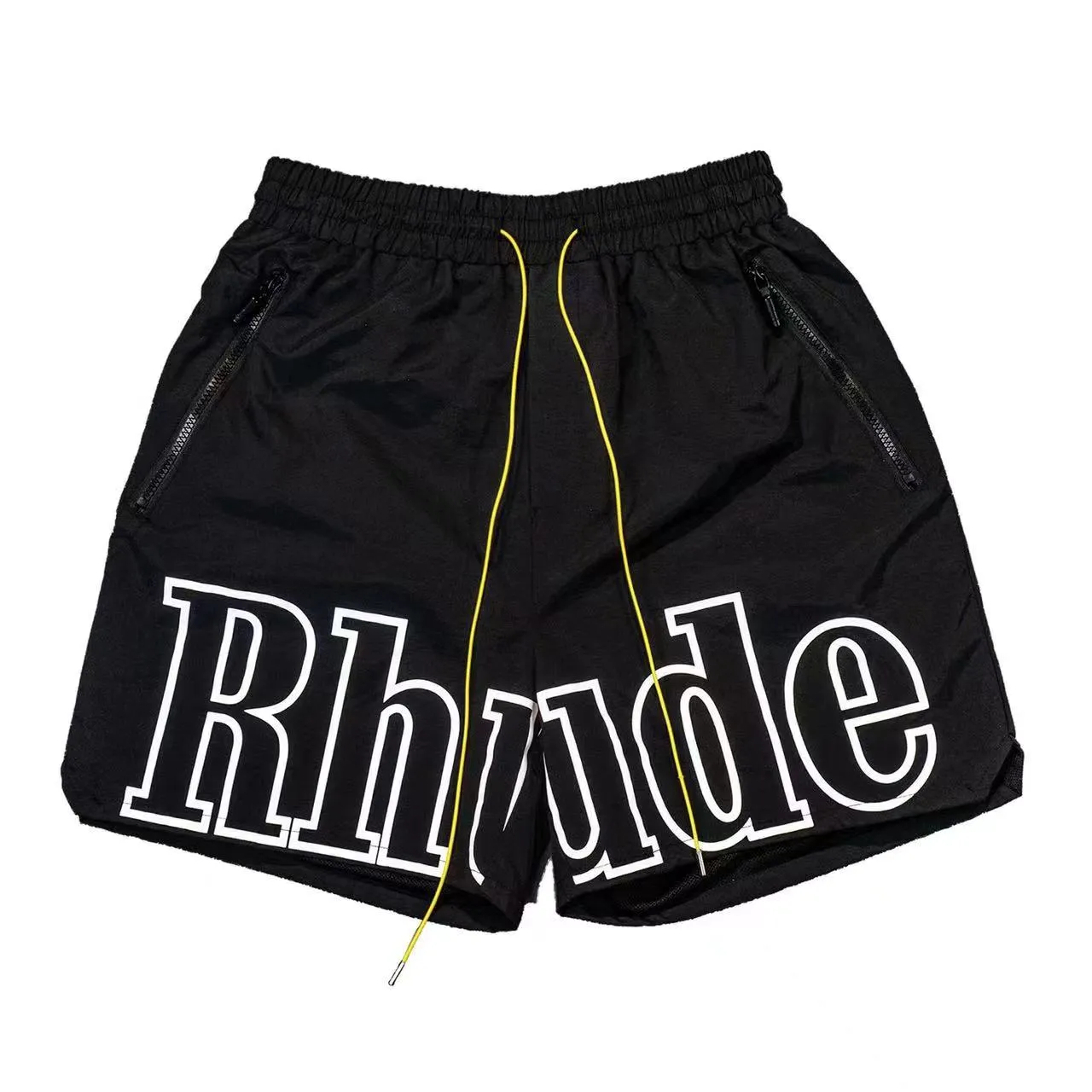 RHUDEショーツメンズファッションビーチパンツスポーツフィットネス高品質の夏のカジュアルカジュアル用途のクイック乾燥通気性メッシュQ4LH