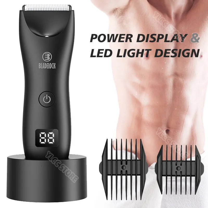 Epilator Intimate Pubic Hair Removal for Men Electric Groin Trimmer Male Shaver for Sensitive Areas Waterproof Safety Razor Nose Hair 230518