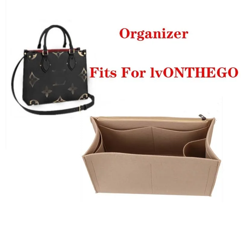 Os casos de bolsas de cosméticos se encaixam no OnThego Tote M Premium Felt Insert Organizer Bolsa Shaper Travel Burse 230517
