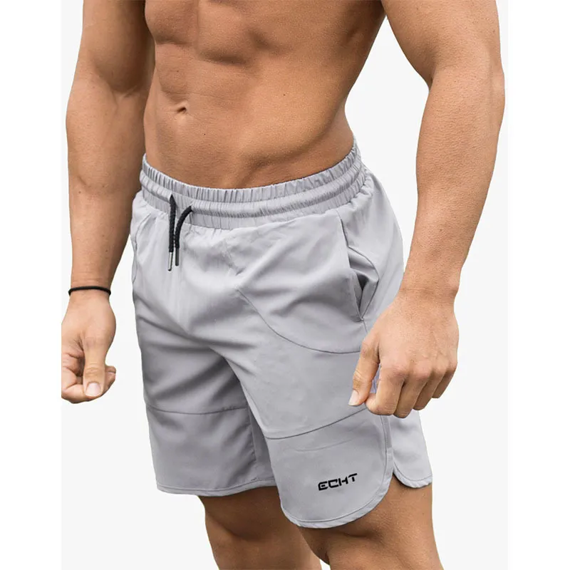 Shorts pour hommes Shorts en polyester pour hommes Mode décontractée Gymnases Fitness Bodybuilding pantalons courts Homme Jogger Longueur au genou Cordon de survêtement 230518