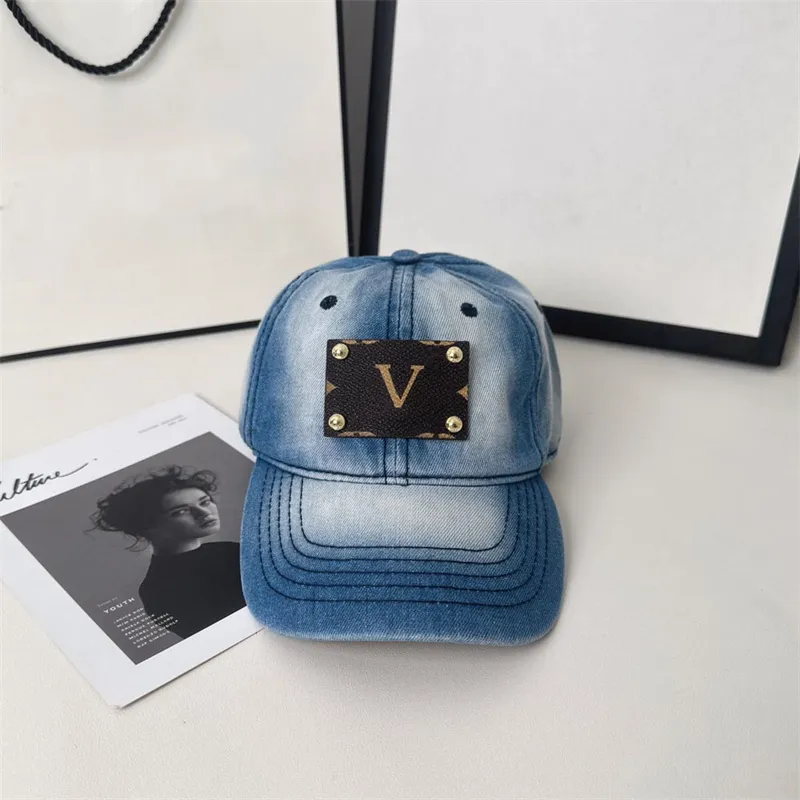 Ladies Luxury Designer Baseball Caps Fashion Casquette Sporty Sunhat Denim Baseball Cap Outdoor Casual hoeden brede rand hoeden