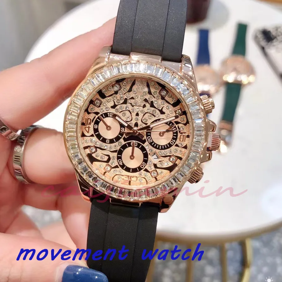 Designer Mens Relógios para Homens Relógio de Diamante Aço Inoxidável Movimento Automático Mecânico 40mm Dial Geneve Orologio Di Lusso Caijiamin