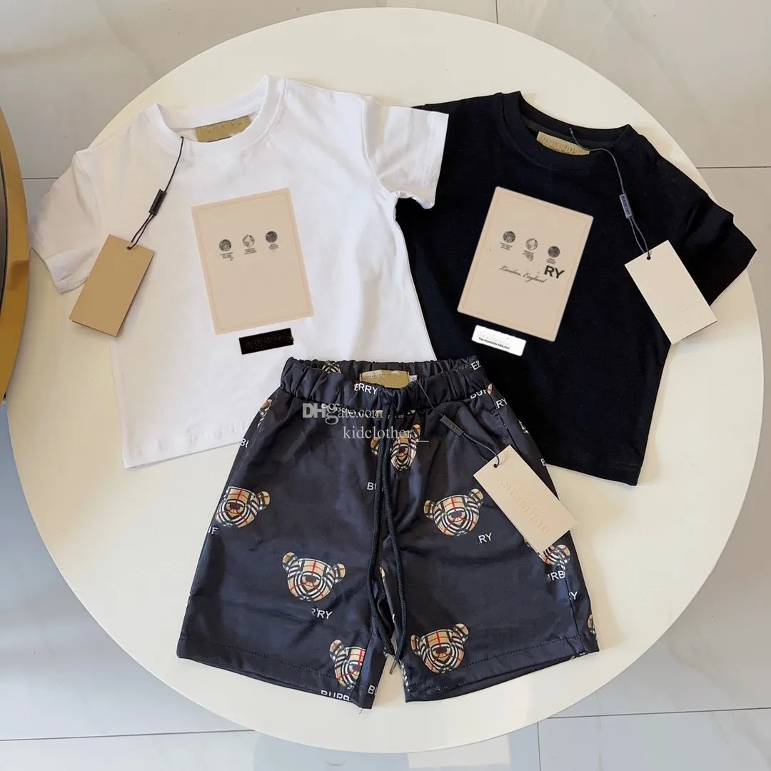 مجموعات الملابس Berberr Baby Clesse Short Sleeve Clothes Clothes Two Stipe Stirt Thirt Toddler Sets Boys Girls Clothing Summer Summer with Letters 8