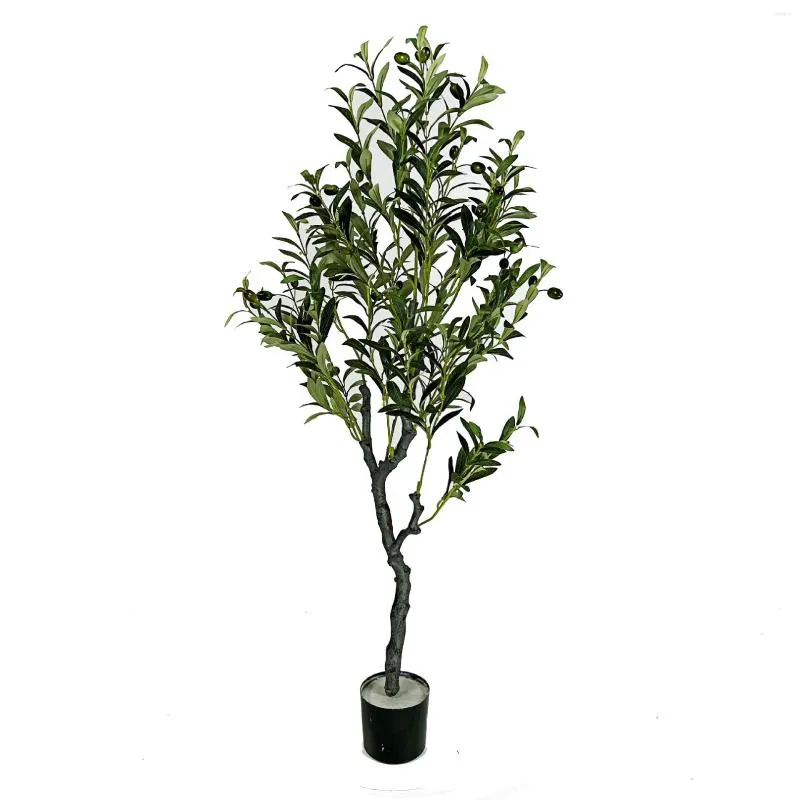 Kwiaty dekoracyjne Odłączane sztuczne drzewo oliwne120/150/180 cm Nordic Fake Green Tall Plant Ornament do dekoracji biura domowego