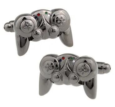 New Design! Factory Price Retail Men's Cufflinks Copper Material Game Remote Handle Design Enamel Cuff Links Free Shipping