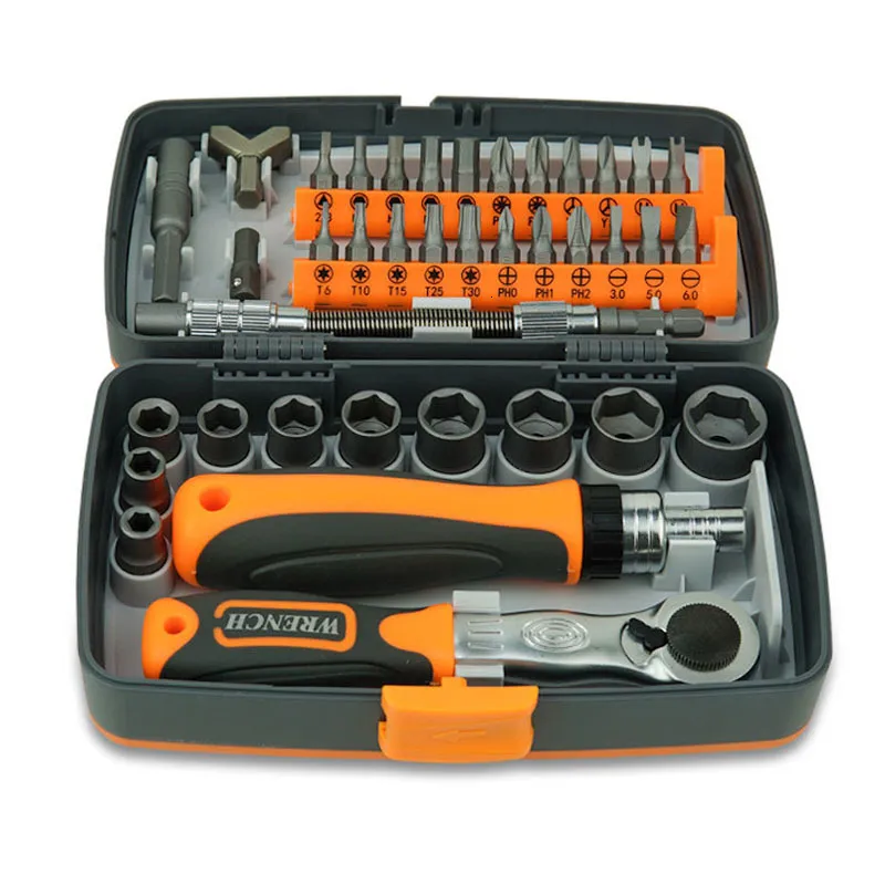 Other Hand Tools Multipurpose Screwdriver Bit Set Household Labor Saving Tool Kit Combination Ratchet Wrenches Hand Tool Sets 230517