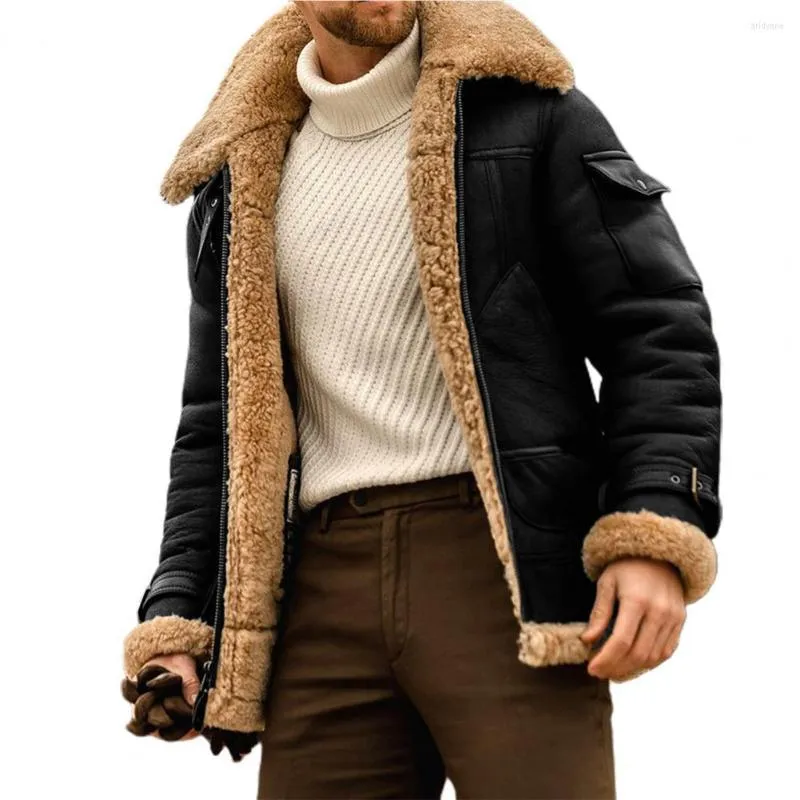 Lana da uomo Inverno Uomo Casual Birtish Style Pelliccia sintetica Risvolto Giacca lunga gonfia Uomo Taglie forti Addensare Parka Lotto Moda Cappotto spesso caldo