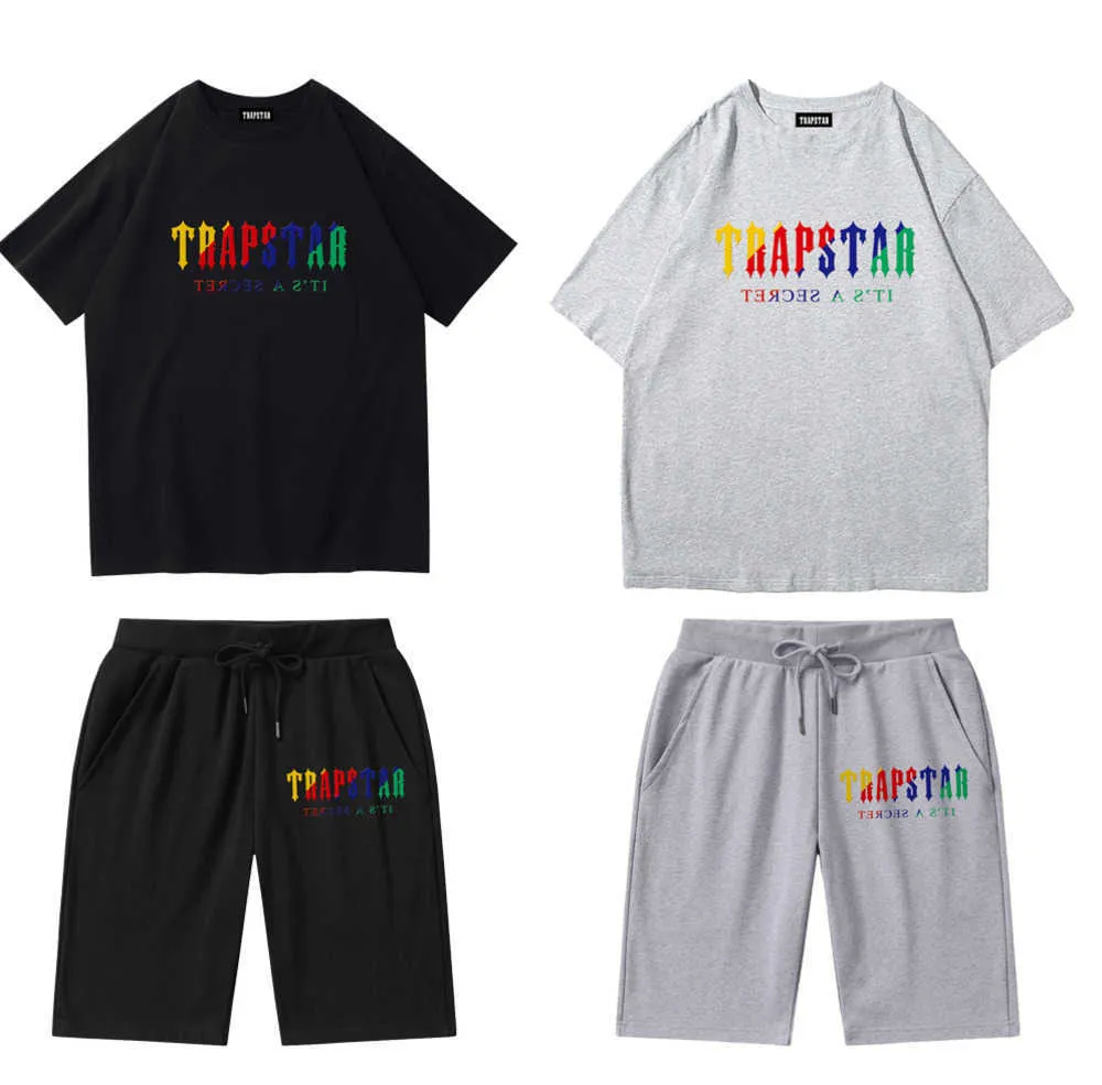 Herrt-shirts nya Trapstar T-shirt kvinnors modekläder 100% bomull sommarmärke andningsbar design 68ess