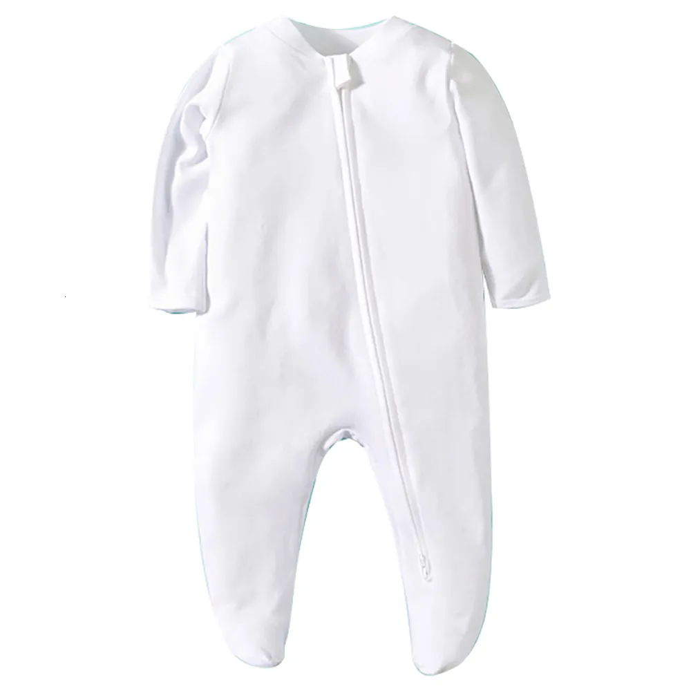 Save Big on Bulk Romper For Newborn Baby 12 Month Romper: Soft Cotton  Footed Pajamas, Long Sleeve One Piece Jumpsuit, Solid White Sleepwear For 
