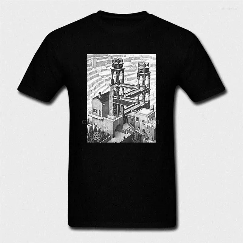 Men's T Shirts Relativity M. C. Escher Graphic Artist Adult Shirt