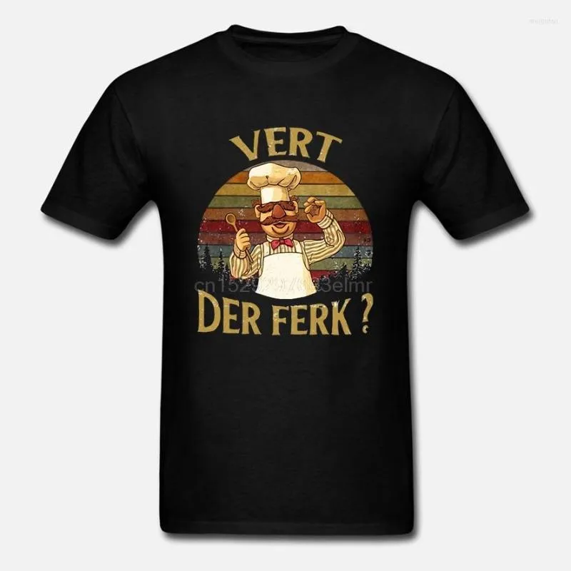 メンズTシャツスウェーデンシェフVert Der Ferk Sunset Shird BlackS 5xl