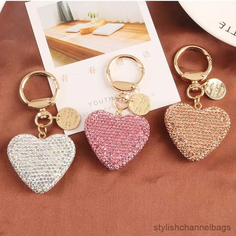 Rhinestone heart keychain discount