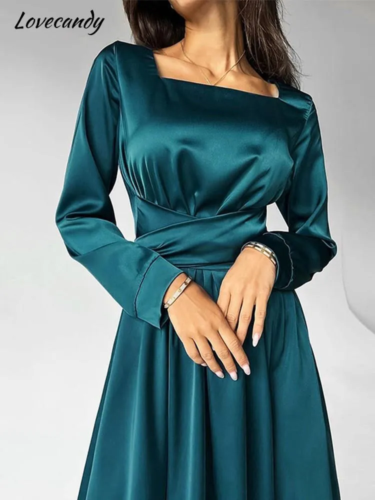 long sleeve mini fit and flare dress Cotton Candy LA Enchanting White Three-Quarter Sleeve Mini Dress - Size L
