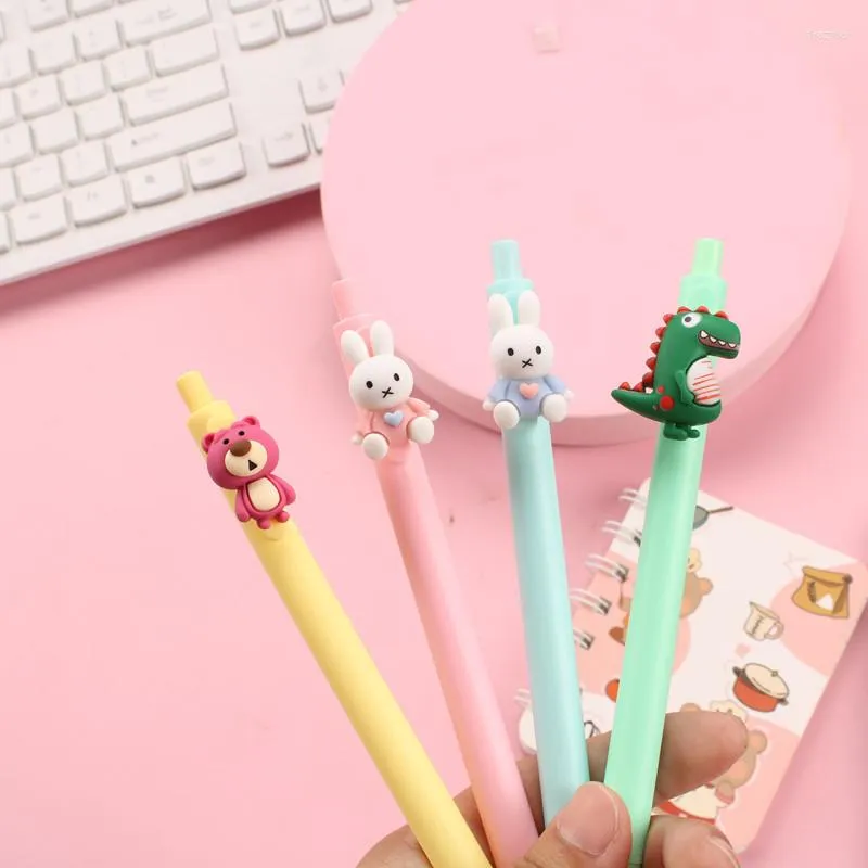 PCS/Lot Bear Dinosaur Press Gel Pen Set Kawaii 0,5 mm Signature PENNS PRESIMATION PLACT Office School Supplies