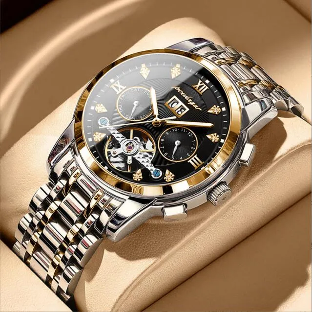 Mens Watch Designer Mine Watch Luxury Watchs Maker Gold Steel Champagne Diamond Automatic Fashion Birstwatch Quartz-Battery