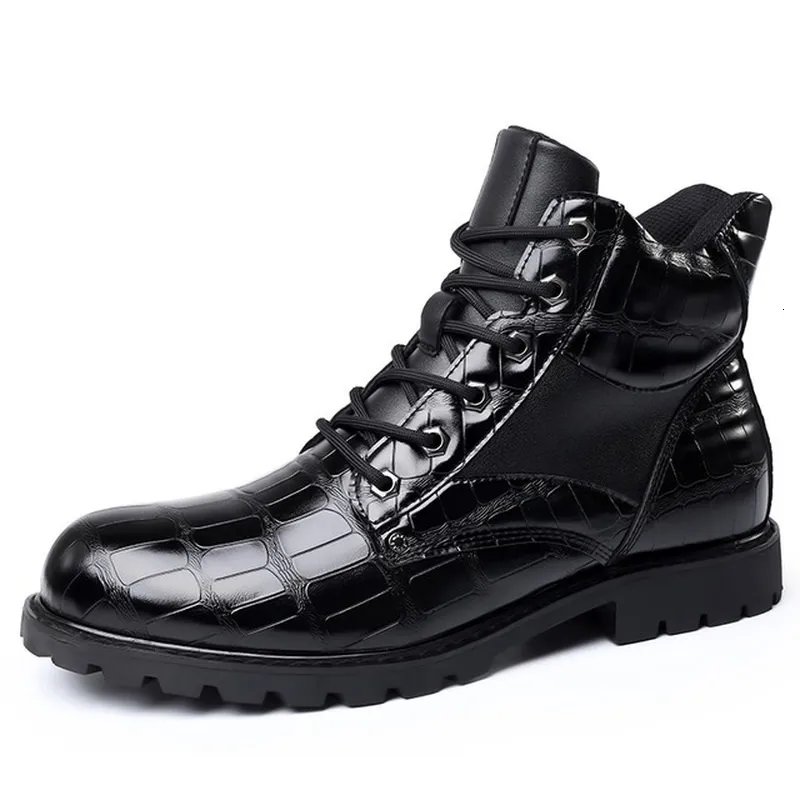 GAI GAI GAI Dress Shoes Men Causal Boots Men's Premium Highend Leather Hand Painted Colors Quality Male 23519
