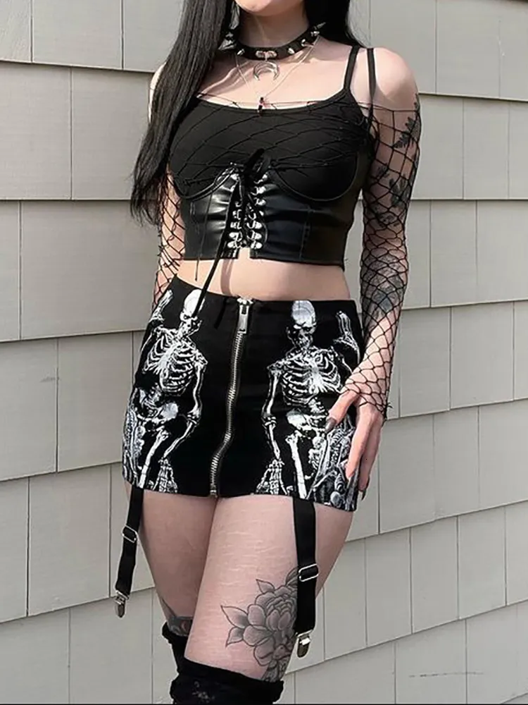 Womens Gothic Mini Skirt with Skull Pattern, Acrylic Broadcloth, 24-Inch  Dropped Waist, Above Knee A-Line Silhouette from Dhgate Skirts - price 28.38