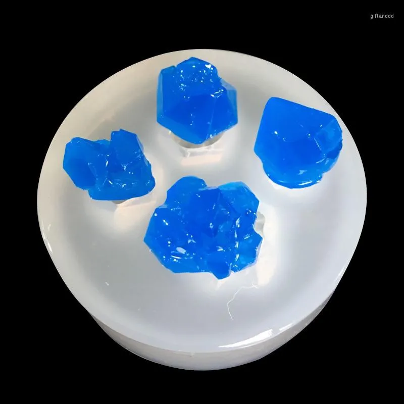 Backformen Spiegel handgemachte Epoxid-Flip-Silikonform natürliche kleine Kristall-Vug-Form UV-Formen 16356