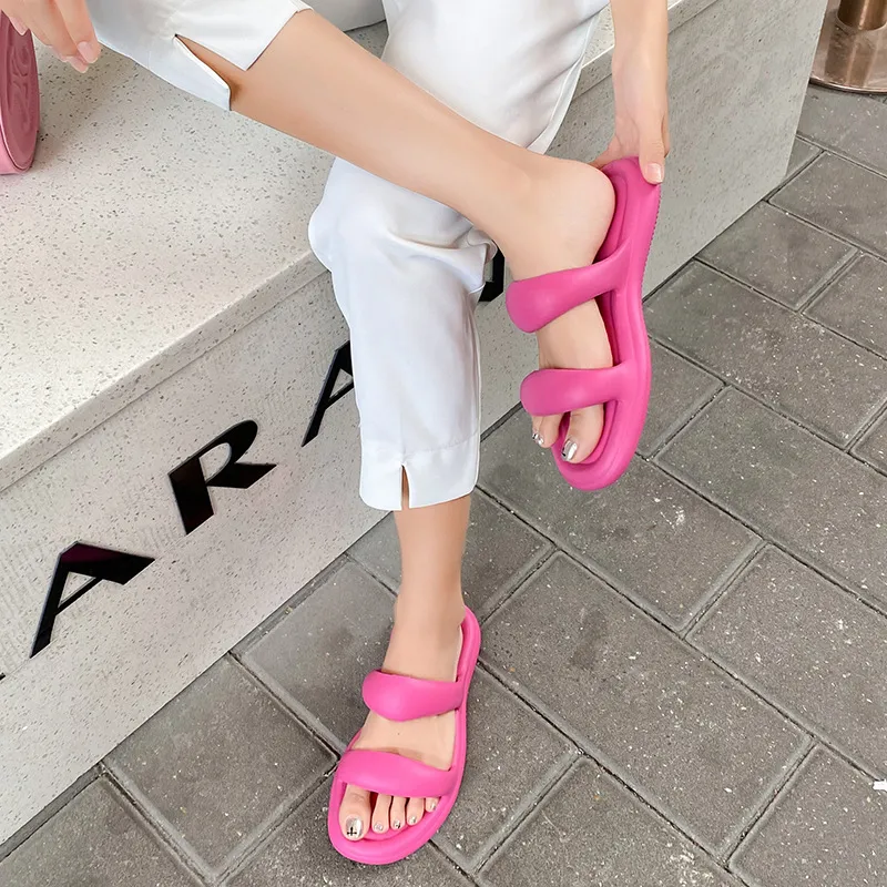 Fashion Custom Soft Slides Sandals Luxury Ladies Slipper Shoes Summer Plain Sandal Latest White Rubber Woman Slide Slippers