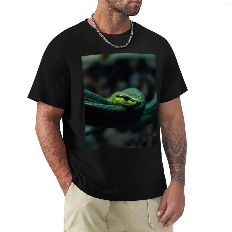 Men's Polos Snake T-Shirt Hippie Clothes Custom T Shirt Graphic Shirts Big And Tall For Men