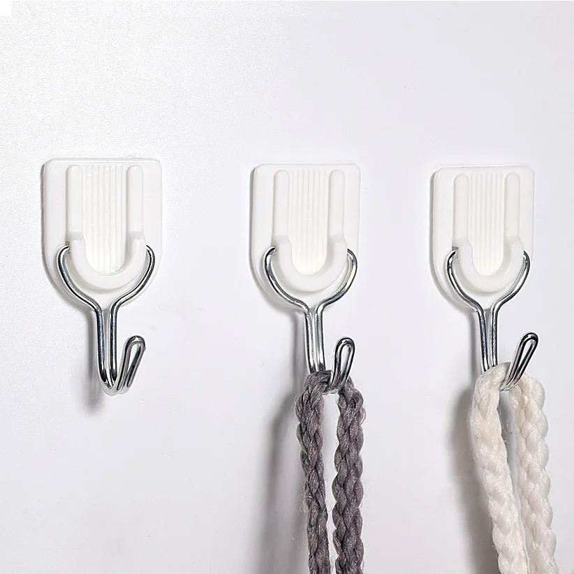 Stainless Steel Adhesive Kitchen Double Sided Wall Hooks With