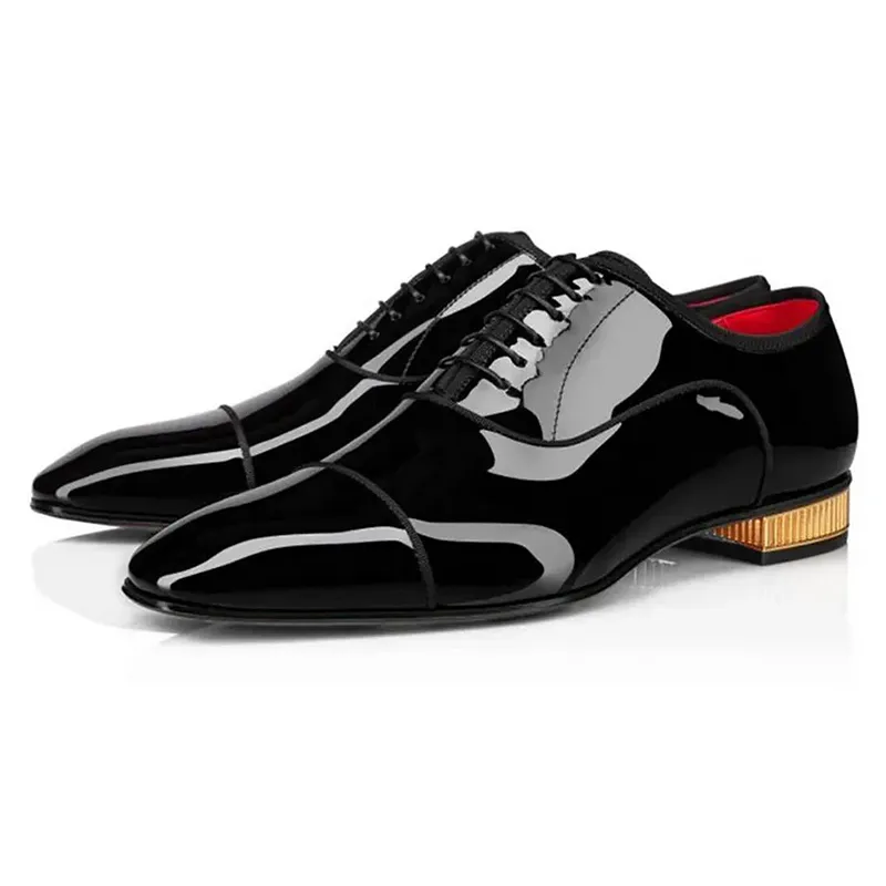 Wholesale Luxury Designer Red Bottoms Low Heel Loafers Sneakers With Patent Leather Rivets For Mens Business Party And Wedding Dress Formal Shoes For Men Includes Box At Only 40.06 DHgate.Com