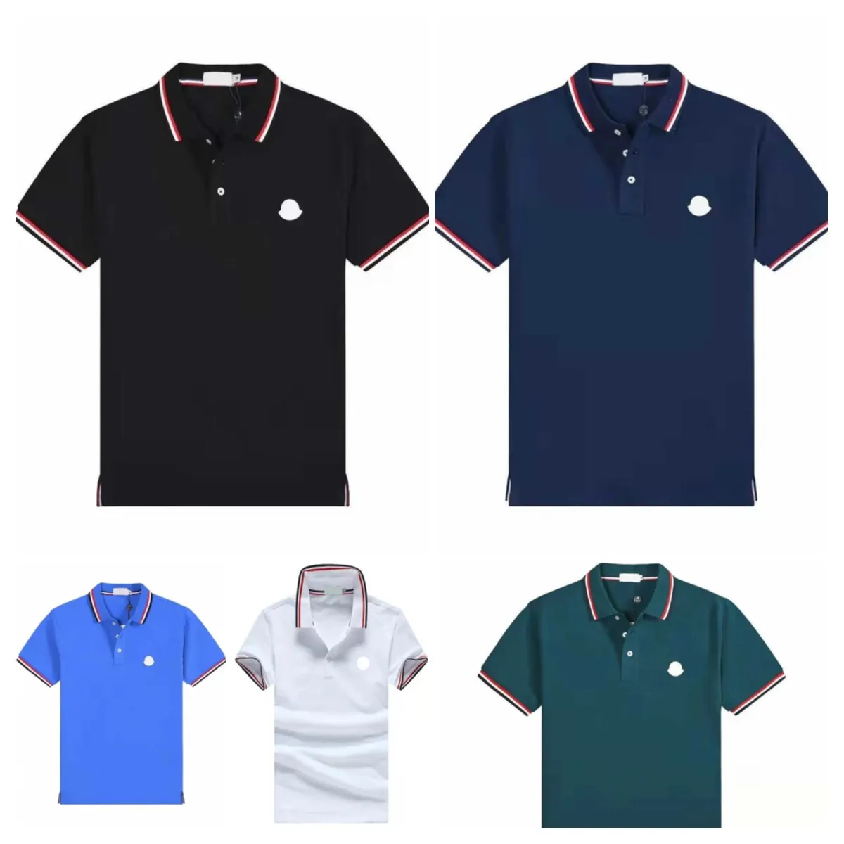 Designer Mens Basic Business Polos T-shirt Fashion France Brand Mens T-shirts brodés Badges de lettre de brassard brodés Polo