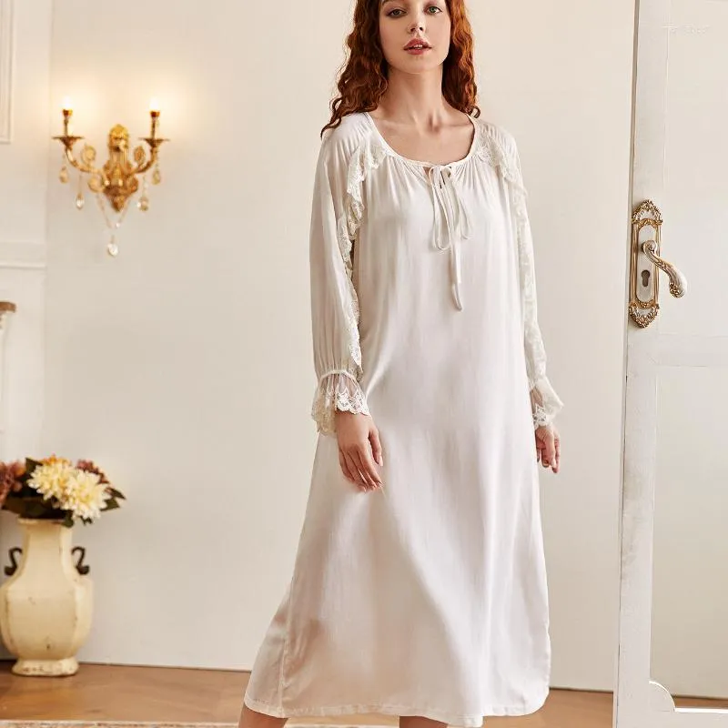 Long white pajama gown hotsell