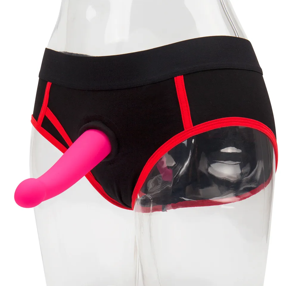 Giocattoli per adulti Slip erotici senza spalline Dildo strap-on Mutandine lesbiche realistiche Imbracatura con strap-on Vibratore anale per pene_voghion.com