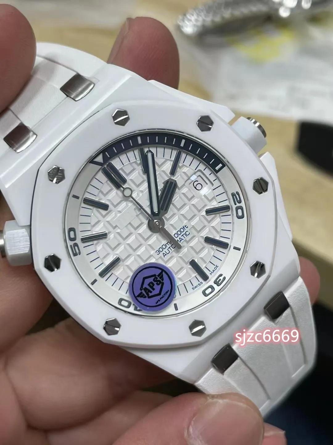 Orologio Automatico In Ceramica 42 Mm In Zaffiro Cristallo